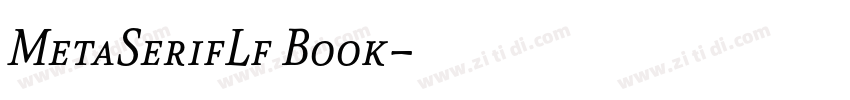 MetaSerifLf Book字体转换